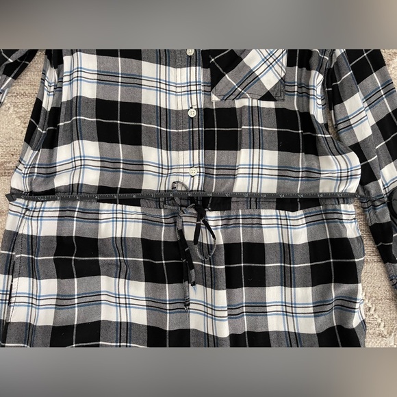 Gap Women’s Shirt Dress, EUC, Size XS, Black White Cotton Flannel - Picture 5 of 6